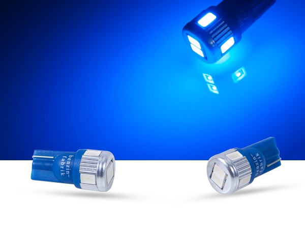 6er SMD LED, Innenraumlicht LEDW5W T10, blau