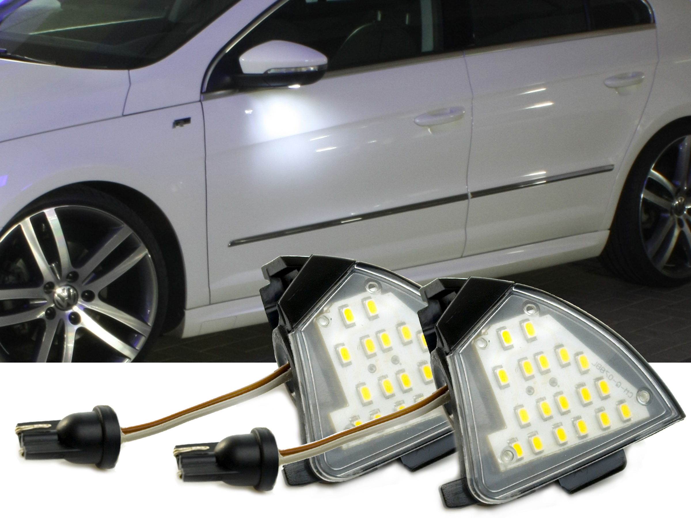 2er Set OEM LED Module für Umfeldbeleuchtung, Aussenspiegel, VW