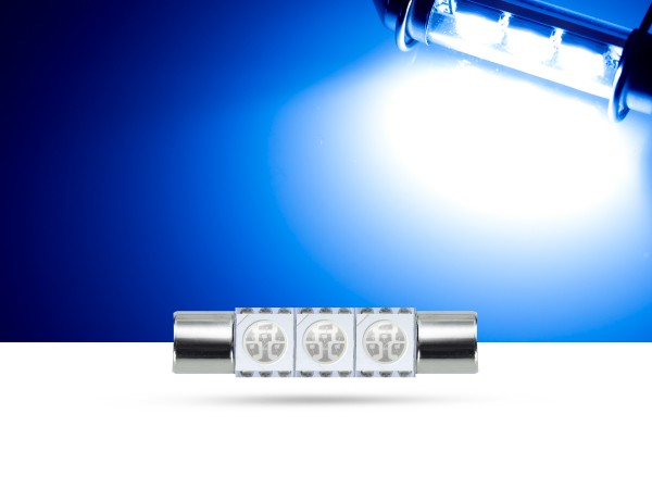 29mm 3x3-Chip SMD LED Soffitte Innenraumlicht, blau