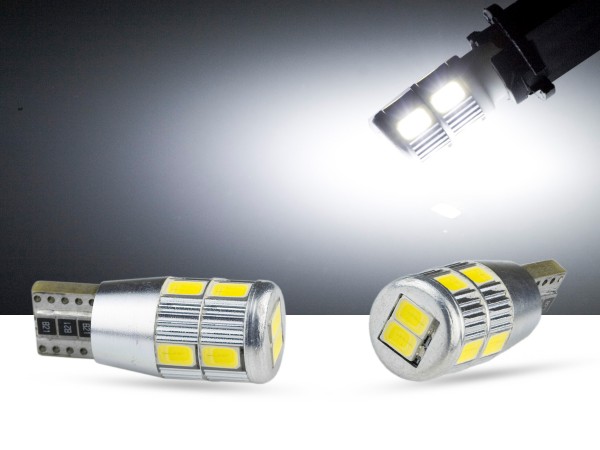 10er SMD LED, Glassockel T10 LEDW5W, CAN-bus, weiss, offroad