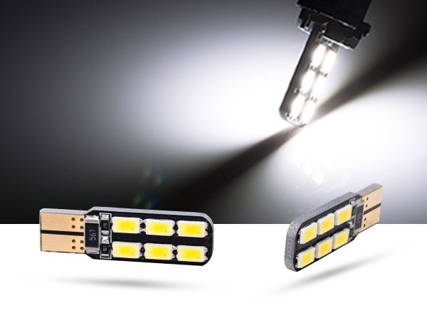 180° 12er SMD LED, CAN-Bus, Glassockel w5w T10, weiss, offroad