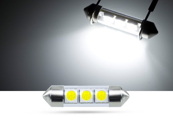 36mm 3x3-Chip SMD LED Soffitte Innenraumlicht, weiss