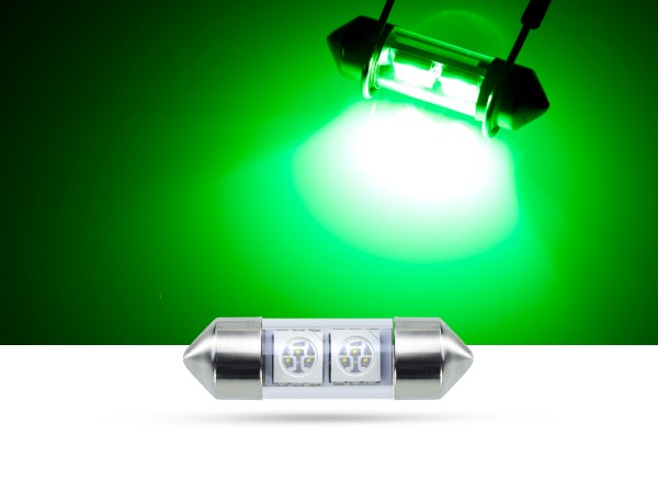 32mm 2x3-Chip SMD LED Soffitte Innenraumlicht, Grün