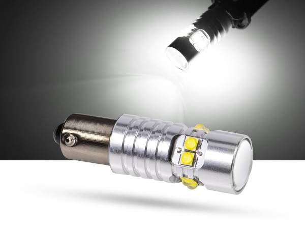 10x5W CREE LED, BAY9s, weiss