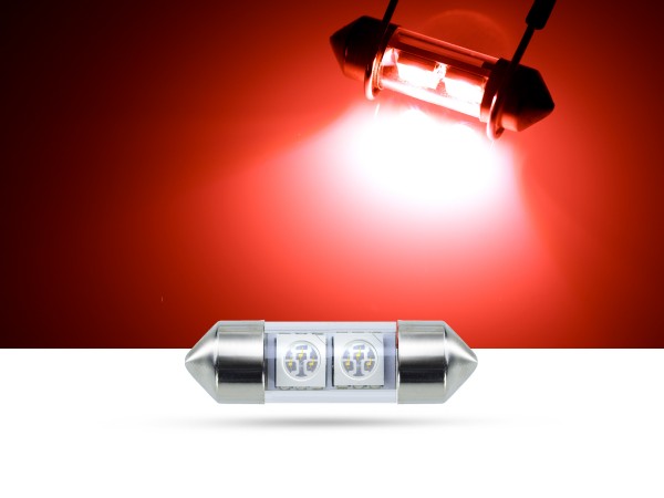 32mm 2x3-Chip SMD LED Soffitte Innenraumlicht, rot