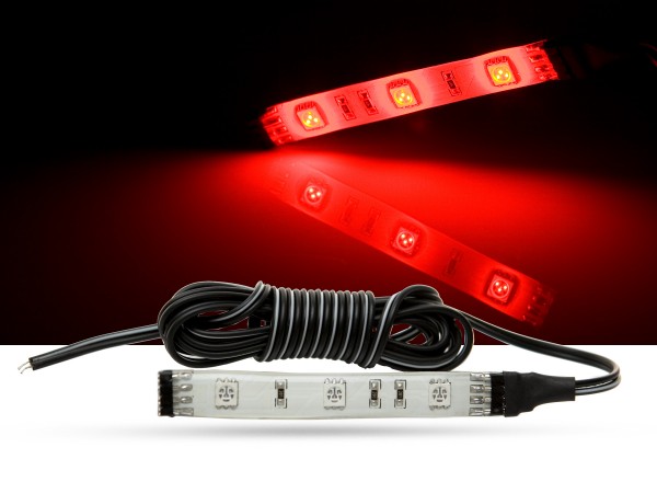 LED Stripe, 10cm, SMD LEDs, 12V, rot