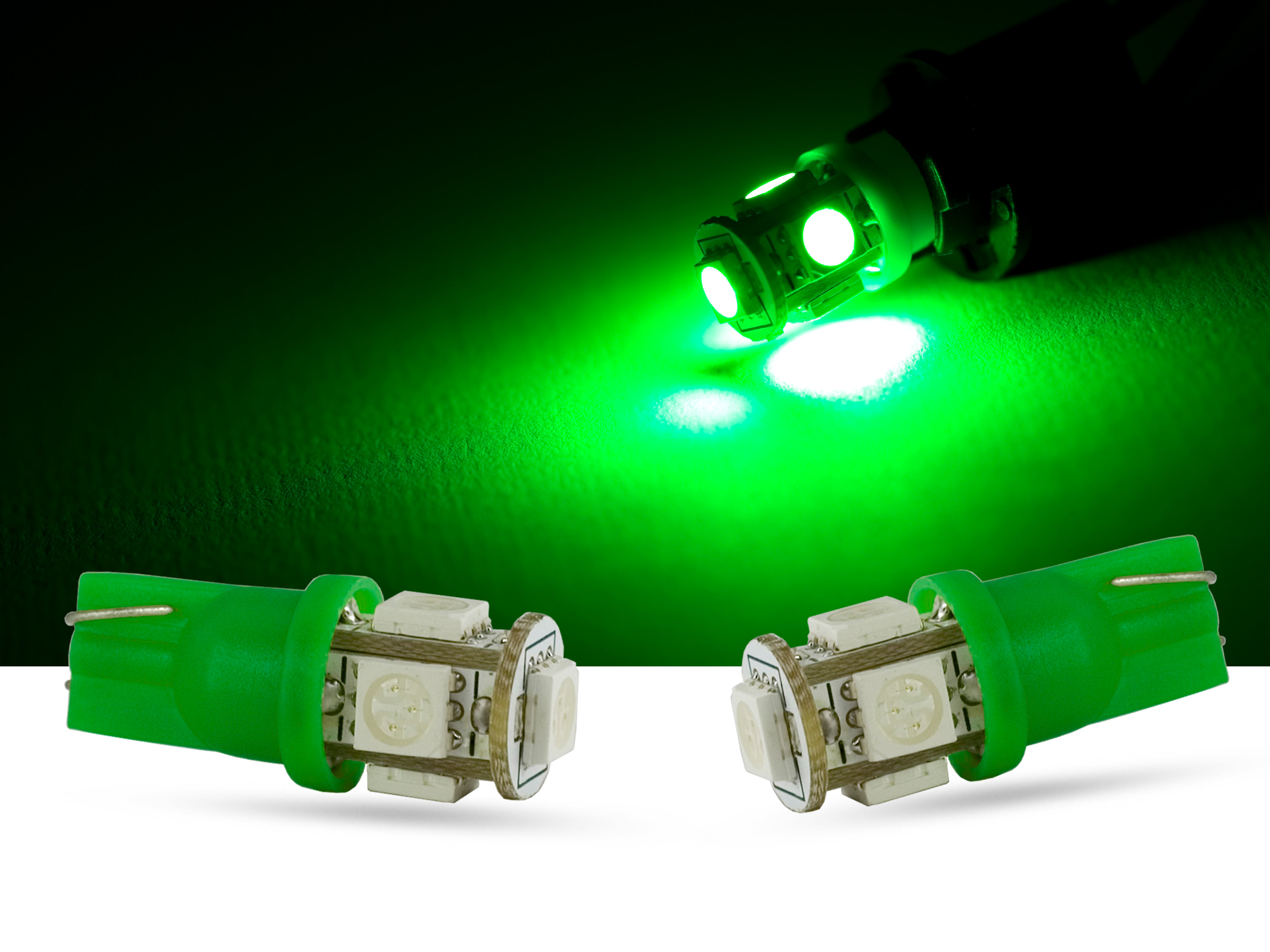 5er SMD LED Innenraumlicht, LEDW5W T10, grün