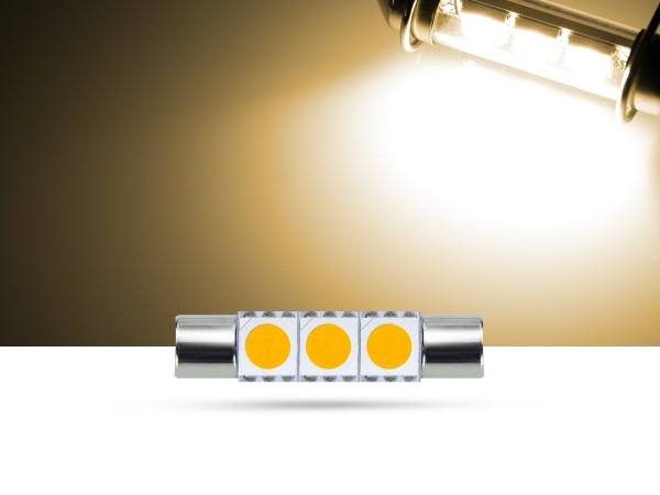 29mm 3x3-Chip SMD LED Soffitte Innenraumlicht, warmweiss