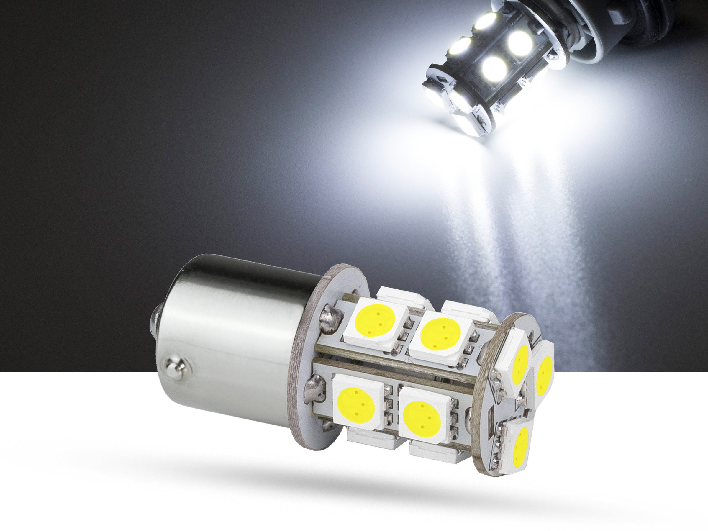 13er SMD LED Spot, BA15s, LEDR10W, weiß, 9-32 V, LED Rücklichter für 10W  BA15s R10W, LED Rücklicht, Bremslicht