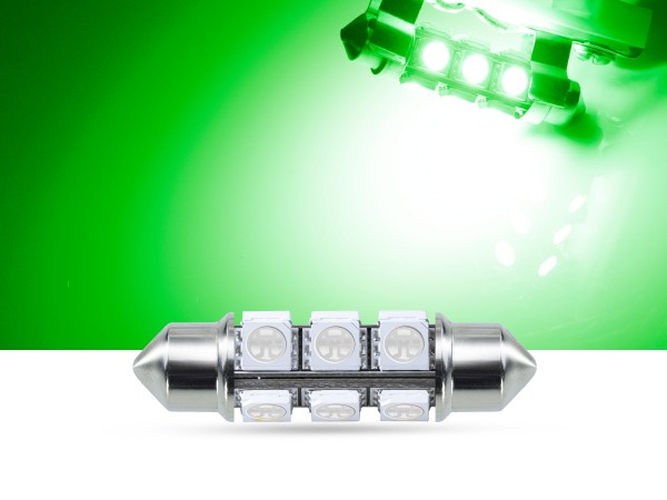 360° 42mm 3-Chip SMD LED Soffitte Innenraumlicht, grün