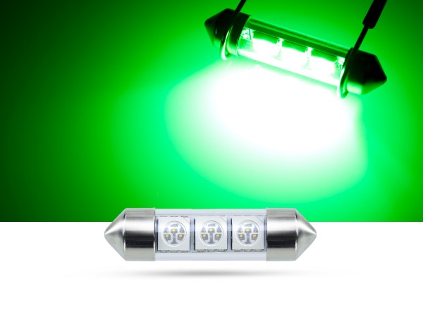 36mm 3x3-Chip SMD LED Soffitte Innenraumlicht, grün