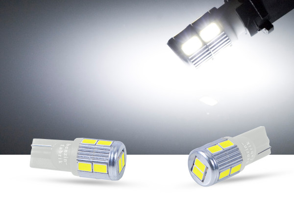 10er SMD LED, Glassockel T10 LEDW5W, weiss, offroad