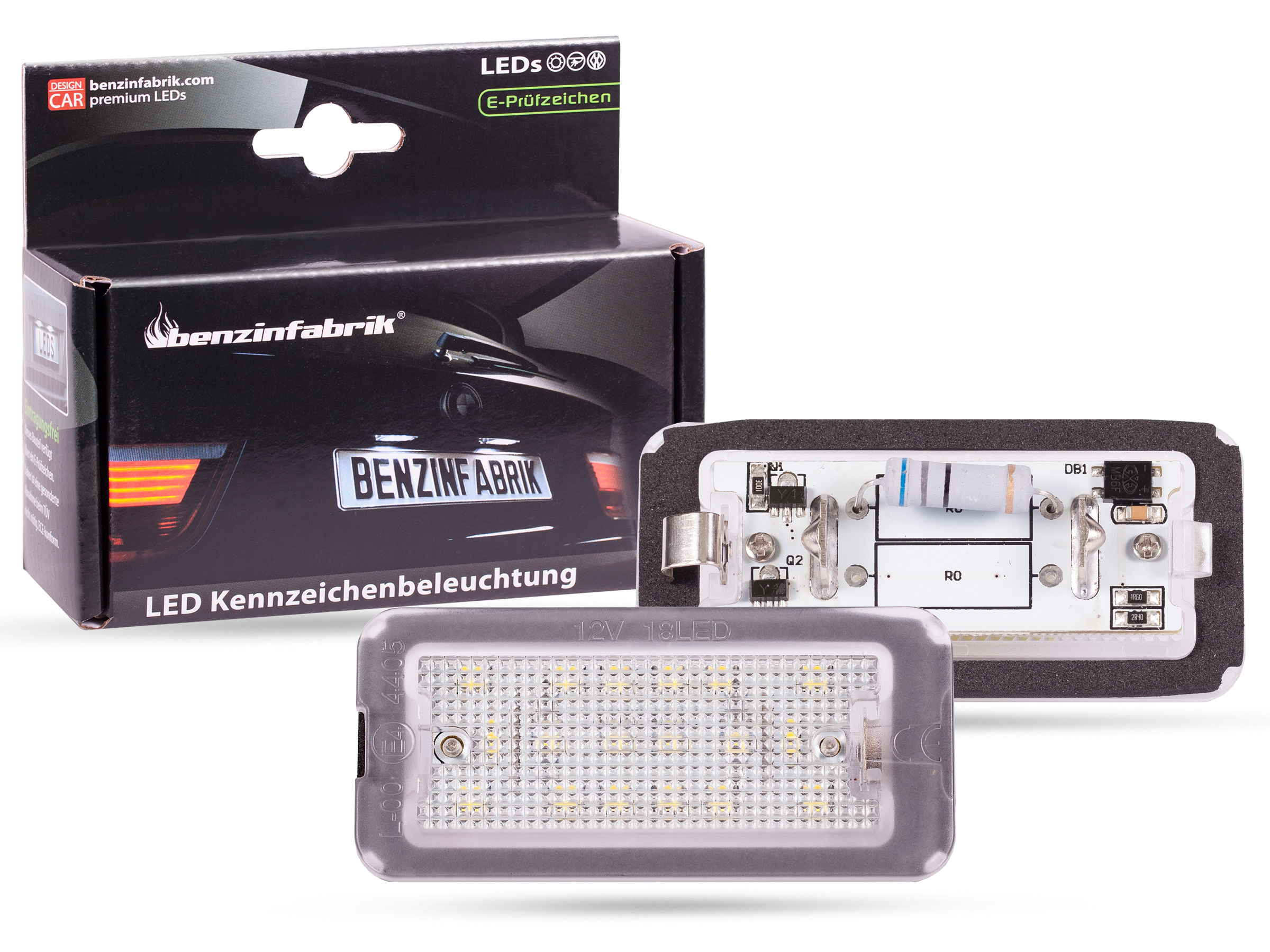 LED Kennzeichenbeleuchtung Module Fiat 500, Bj: 07-16, mit E-Prüfzeichen, LED  Kennzeichenbeleuchtung für Fiat, LED Kennzeichenbeleuchtung